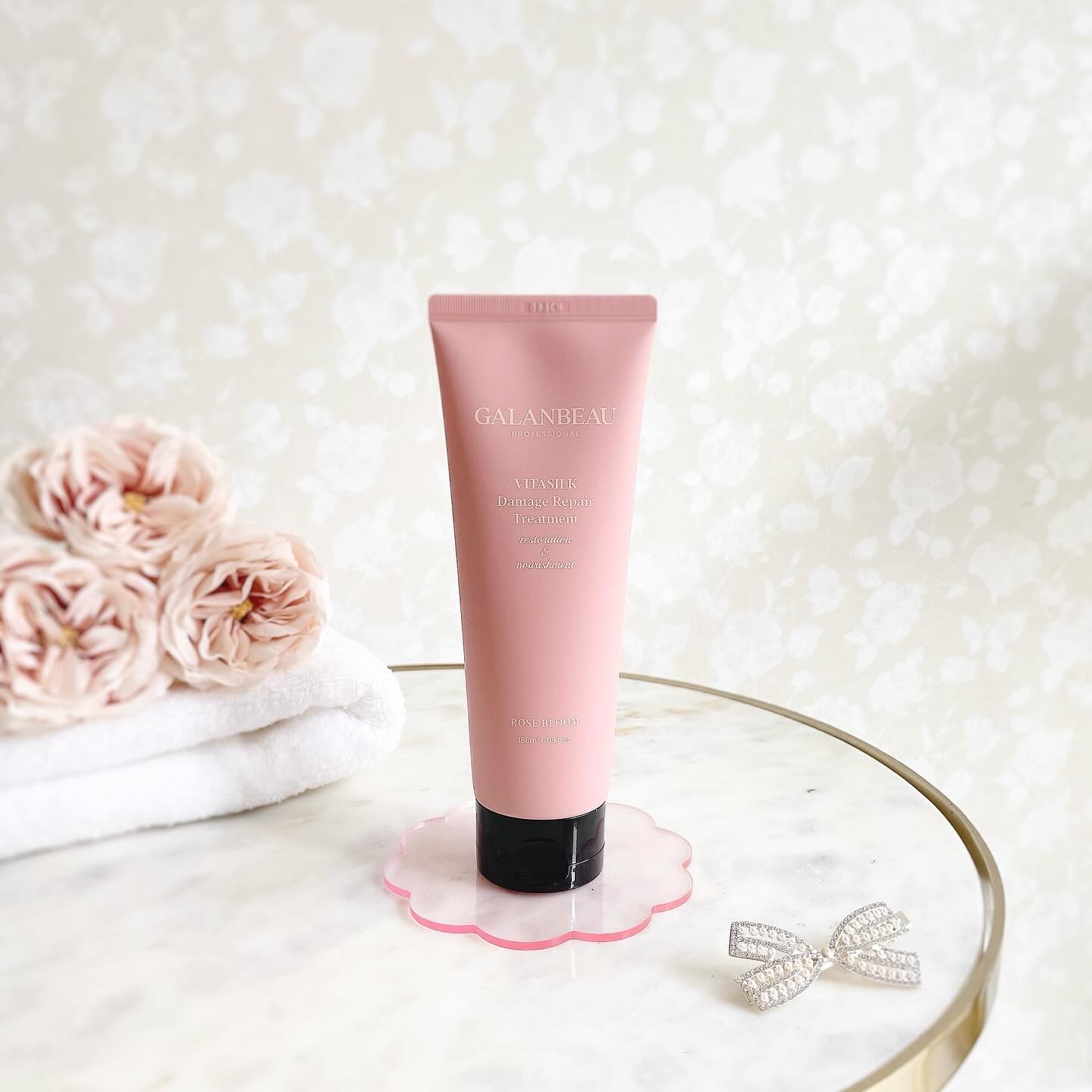 ビタシルクダメージリペアトリートメント（ローズブルーム）/ガランビュー/洗い流すヘアトリートメントを使ったクチコミ（1枚目）