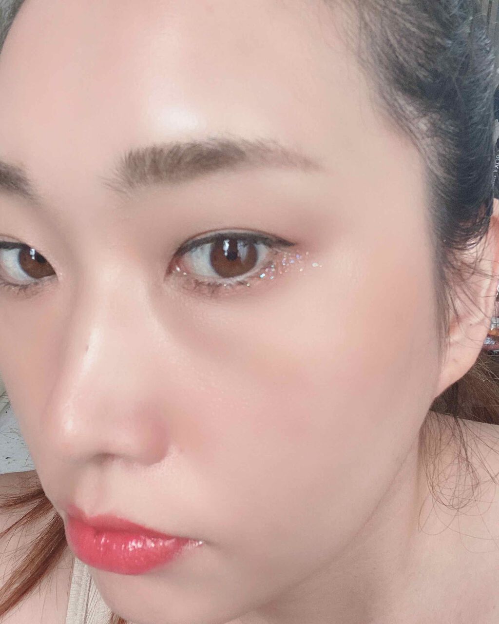 グリッターライナー 02 ミルク ウェイ/b idol/グリッターを使ったクチコミ（2枚目）