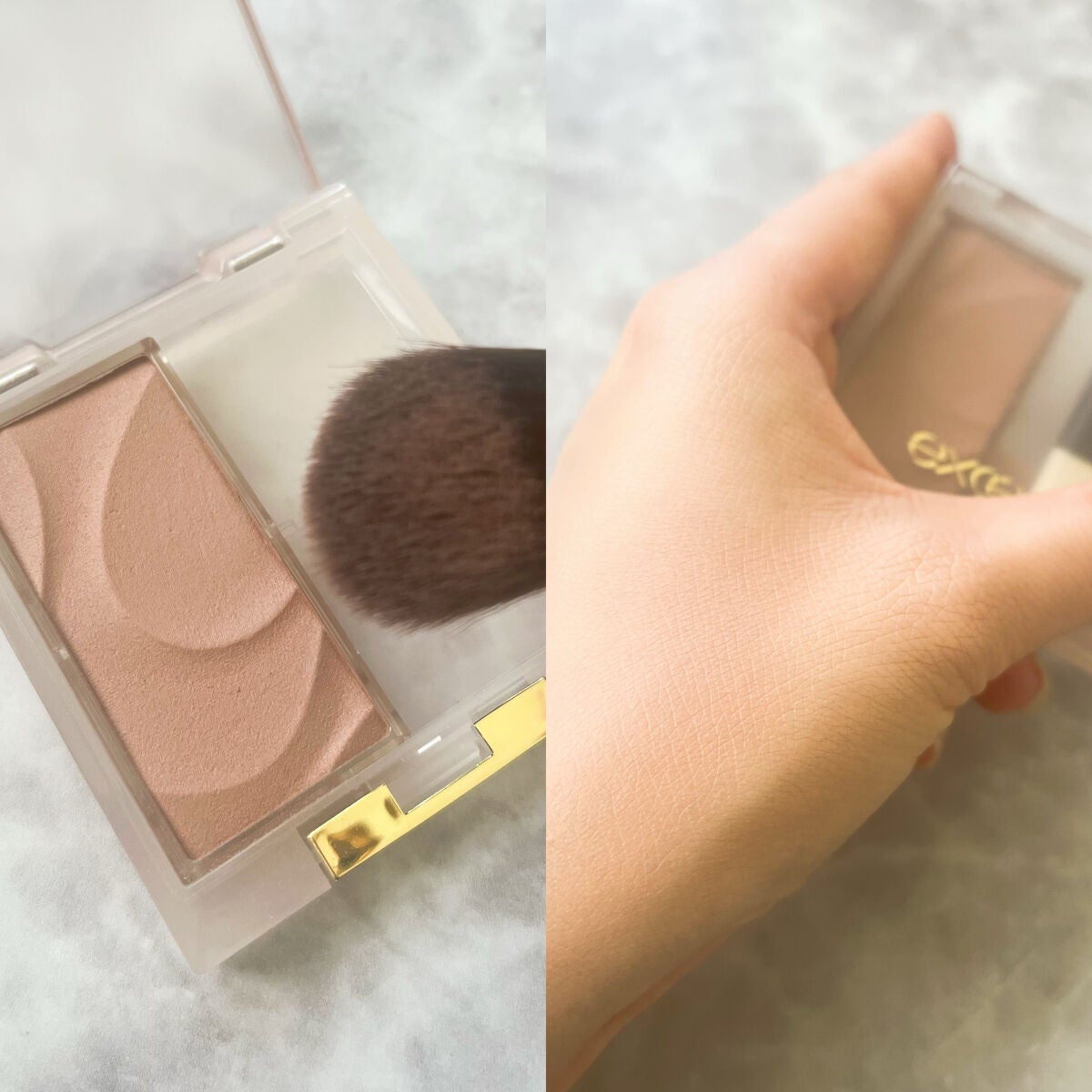 シームレストーン ブラッシュ/excel/パウダーチークを使ったクチコミ(8枚目)