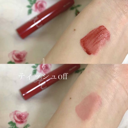 ジューシーラスティングティント/rom&nd/リップティントを使ったクチコミ(4枚目)