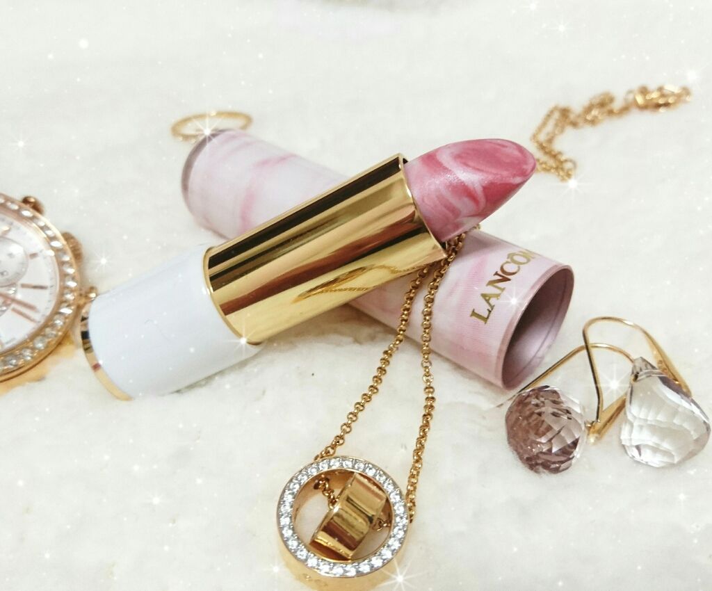 ラプソリュ トーン アップ バーム 601 ロゼマーブル/LANCOME/口紅を使ったクチコミ（1枚目）