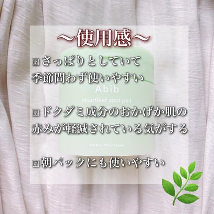 ドクダミカーミングタッチスポットパッド/Abib /トナーパッドを使ったクチコミ(8枚目)