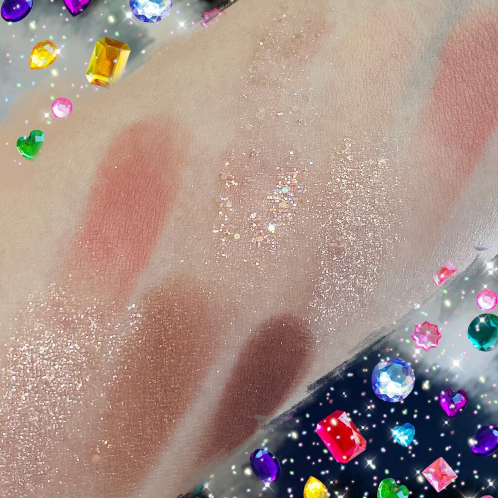 グリッターペディアアイパレット/unleashia/アイシャドウパレットを使ったクチコミ(6枚目)