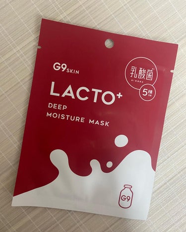 G9 LACTO+ DEEP MOISTURE MASK
乳酸菌配合のマスク


３１種類もの保湿成分入りで保湿効果ばっちりでした。

シートにはたっぷり保湿成分がしみこんでいて、肌にもしっかりと