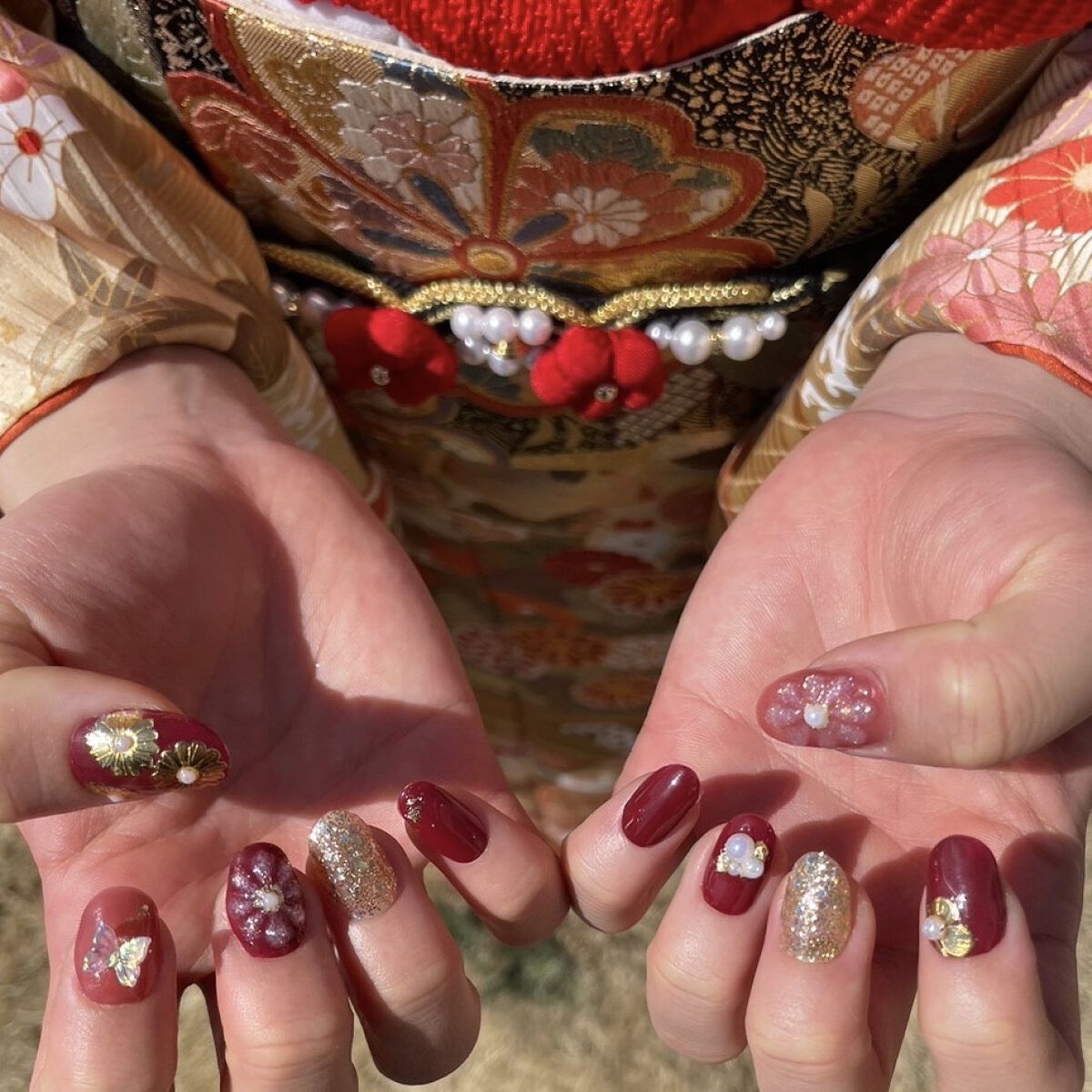 ジェルネイル オーロラ/セリア/ジェルネイルを使ったクチコミ（2枚目）