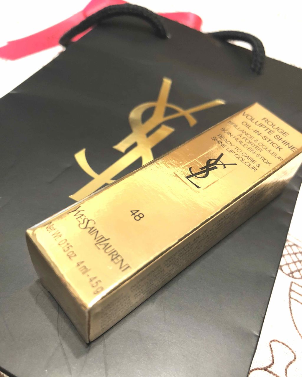ルージュ ヴォリュプテ シャイン/YVES SAINT LAURENT BEAUTE/口紅を使ったクチコミ（1枚目）
