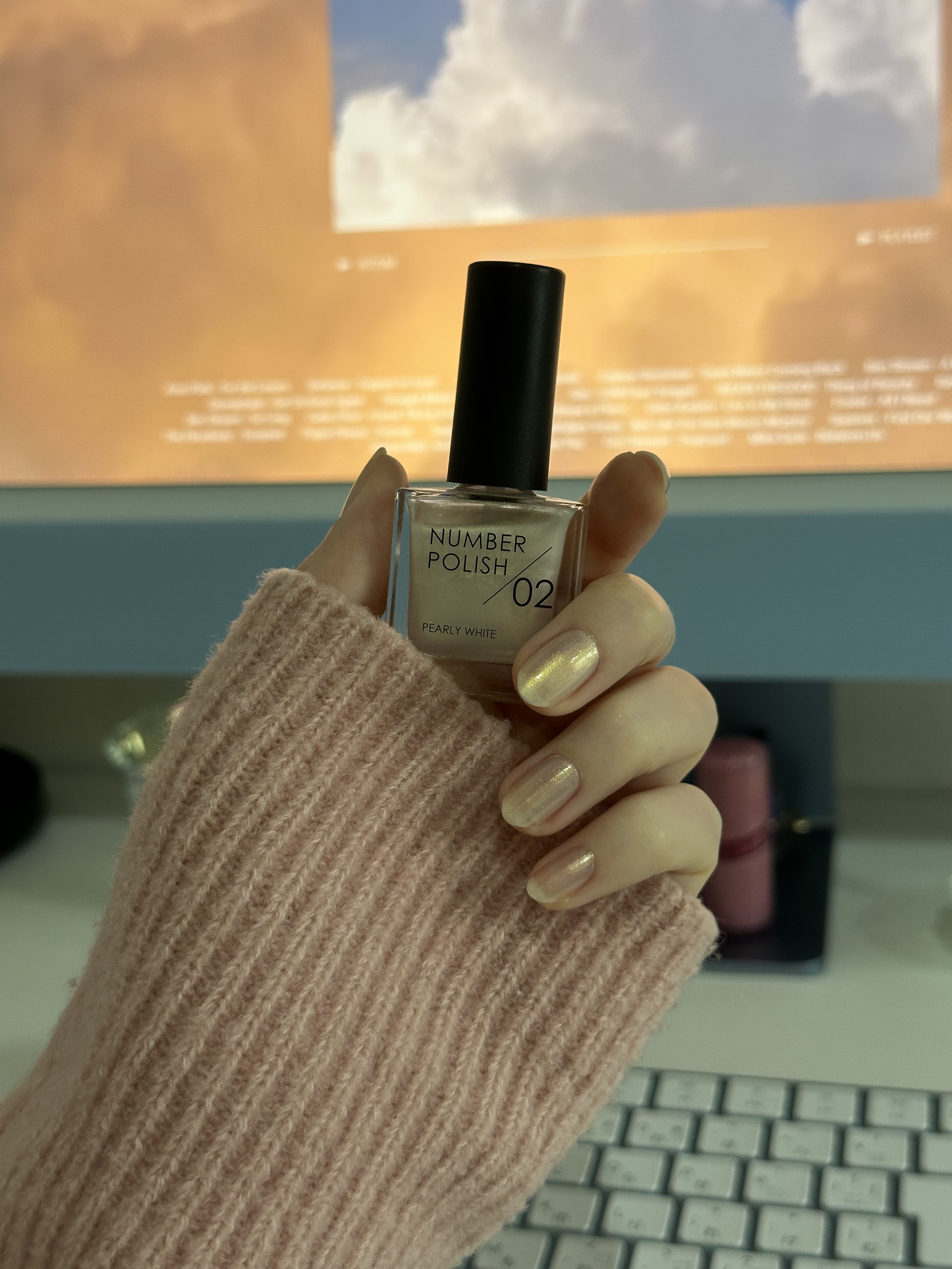 NUMBER POLISH　 02 Pearly White/D-UP/マニキュアを使ったクチコミ（2枚目）