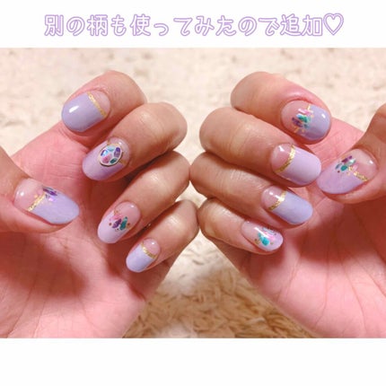 貼るジェルネイル/セリア/ネイルシールを使ったクチコミ(5枚目)