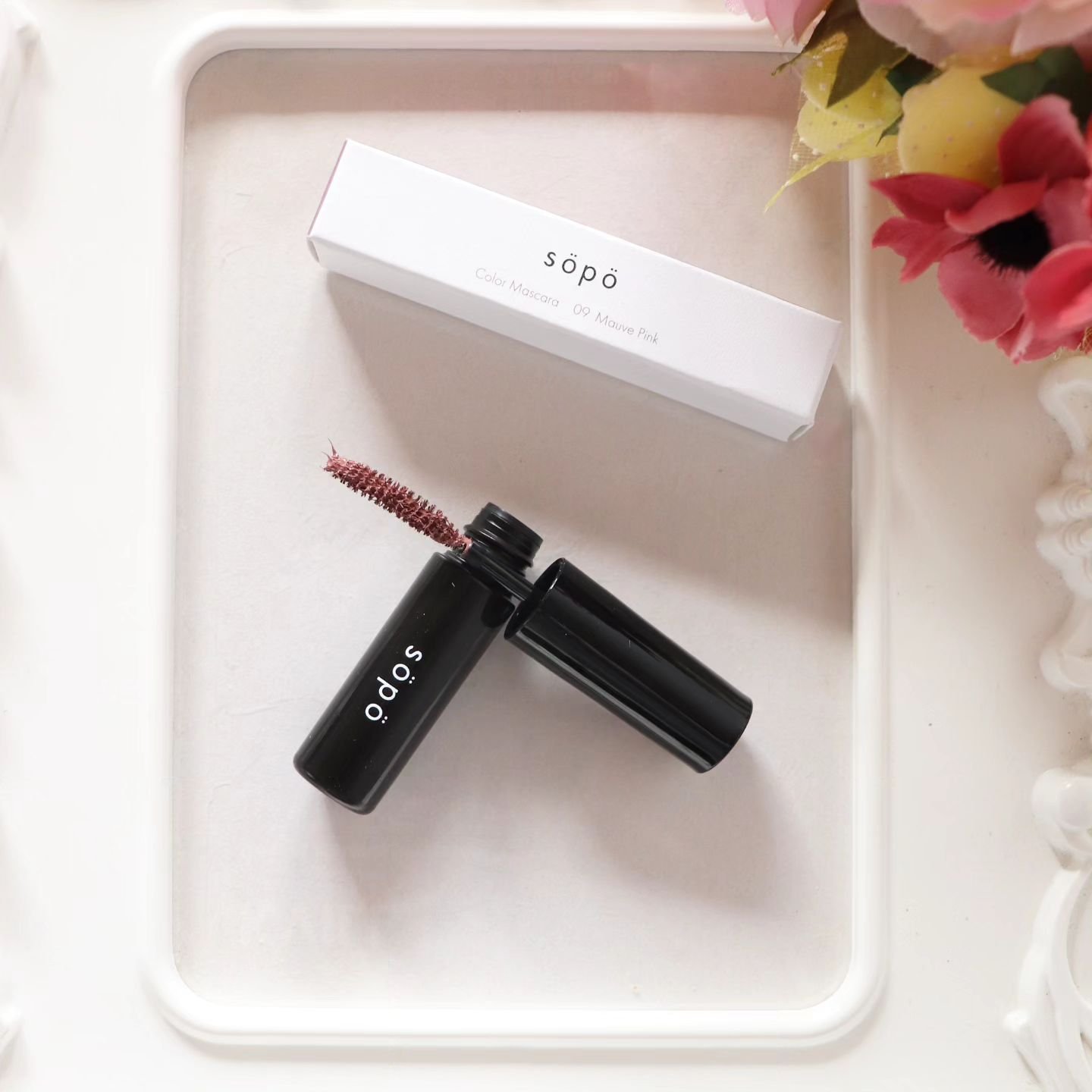 カラーマスカラ/sopo/マスカラを使ったクチコミ（2枚目）
