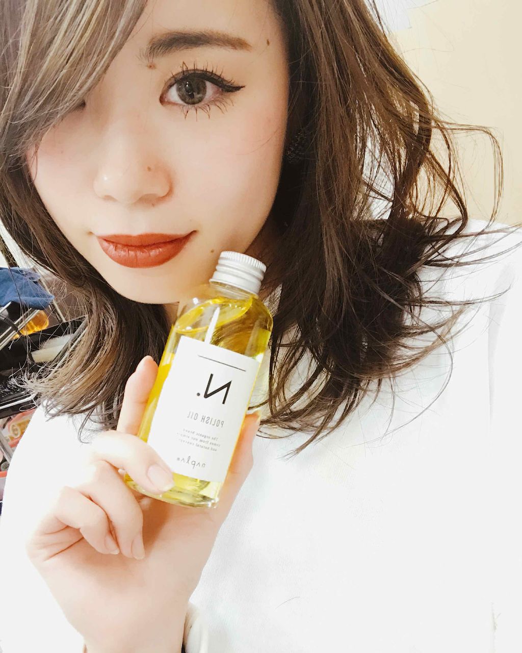 rina on LIPS 「N.(エヌドット)ヘアオイルだけど、そのまま手につけても大丈夫..」(1枚目)