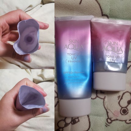 スキンアクア トーンアップUVエッセンス/スキンアクア/日焼け止めクリームを使ったクチコミ(3枚目)