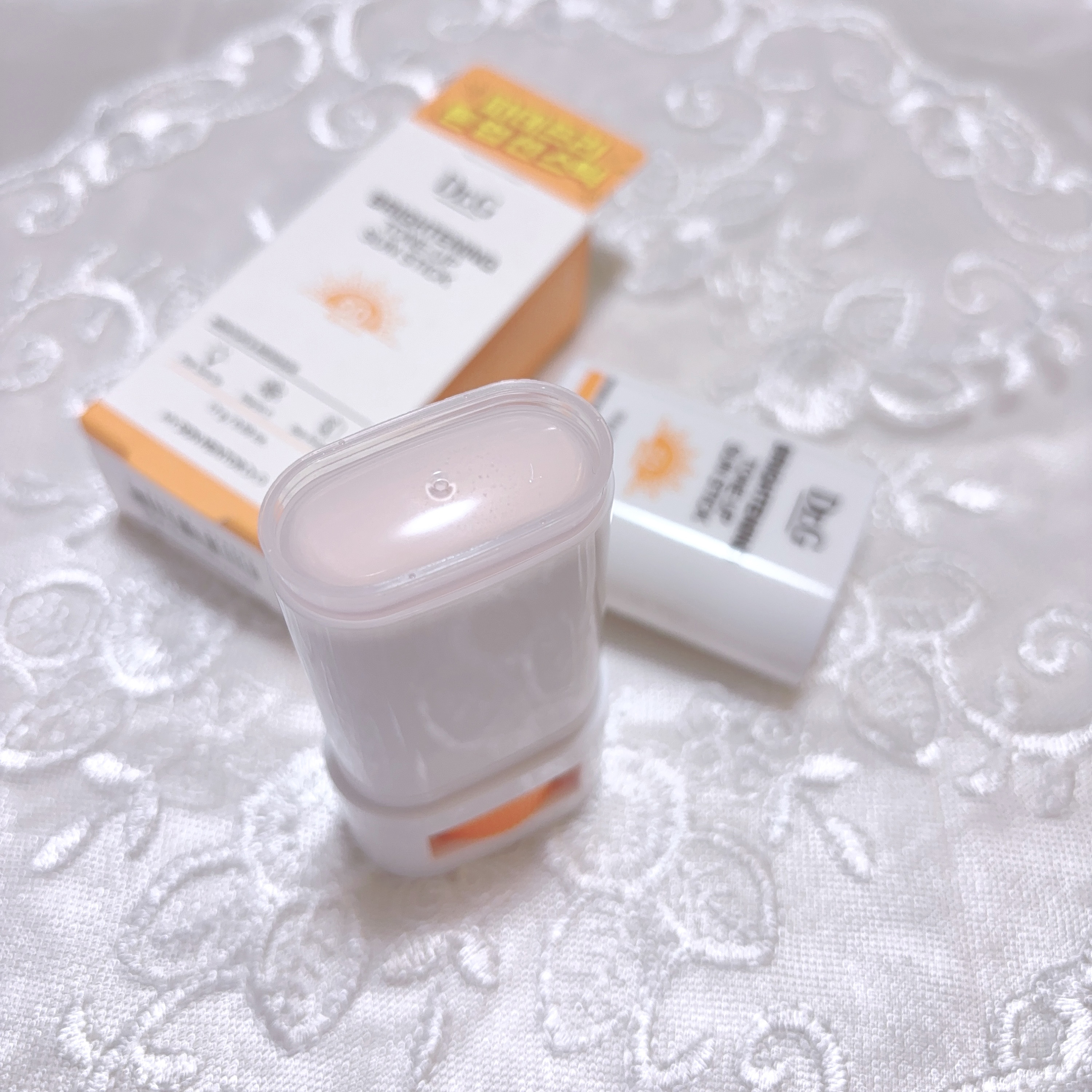 ブライトニングアップサンスティック SPF50+ PA++++/Dr.G/日焼け止めスティックを使ったクチコミ（3枚目）