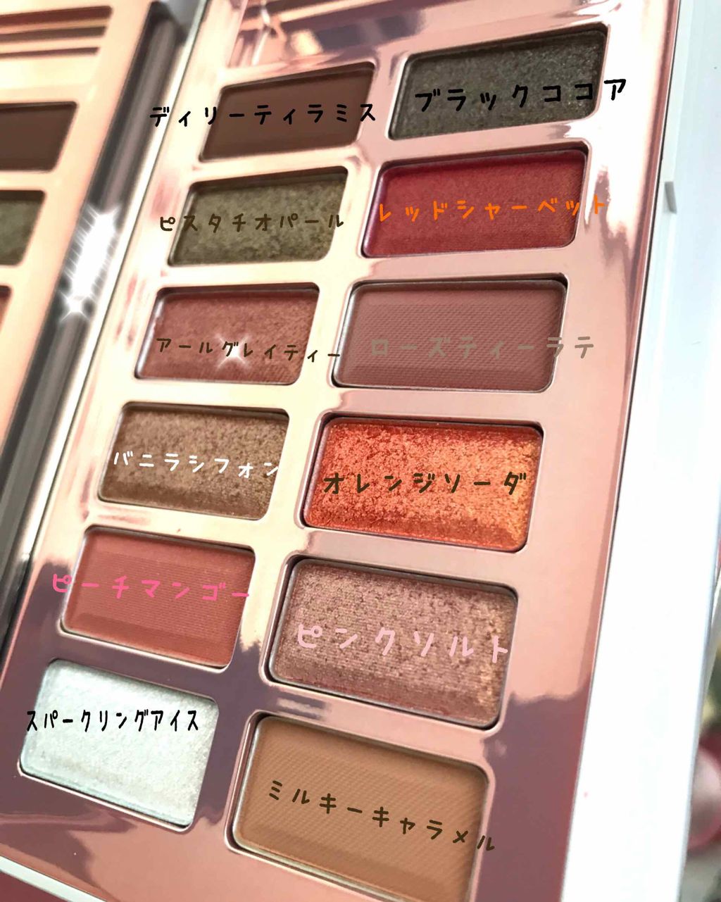 バレンタインボックス2 ピーチパレット/VAVI MELLO/アイシャドウパレットを使ったクチコミ(2枚目)