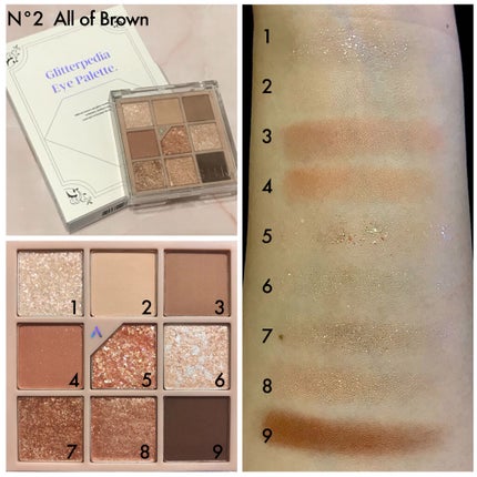 グリッターペディアアイパレット/unleashia/アイシャドウパレットを使ったクチコミ(4枚目)