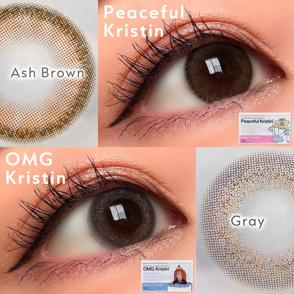 OMG kristin/Hapa kristin/カラーコンタクトレンズを使ったクチコミ（2枚目）