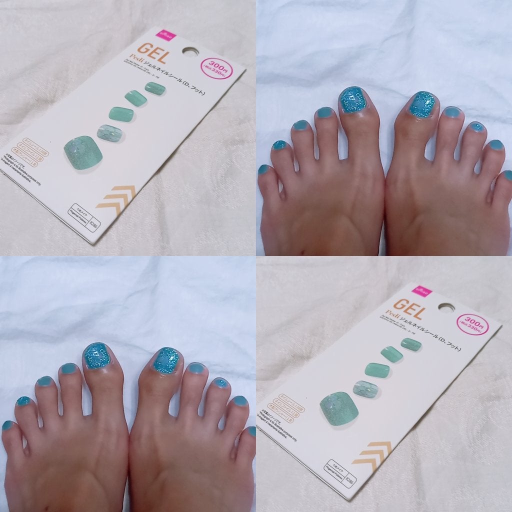 ジェルネイルシール(フット)/DAISO/ネイルシールを使ったクチコミ(1枚目)