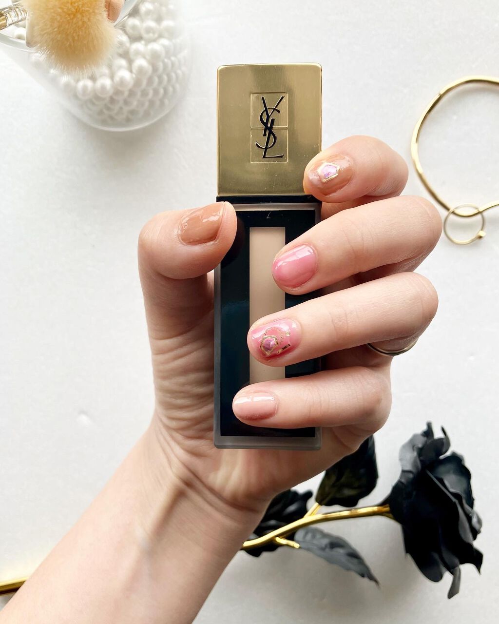 チャームスティックジェル #23 ピンクベージュ/OMD/オールインワンネイルを使ったクチコミ（2枚目）