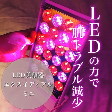 LED美容器 エクスイディアル ミニのレビューです。

こちらの美顔器知っている方いらっしゃいますか？
結構マイナーな部類の美顔器かなぁと勝手に思っているのですが、LEDの光の力でお肌や髪の状態を良くす