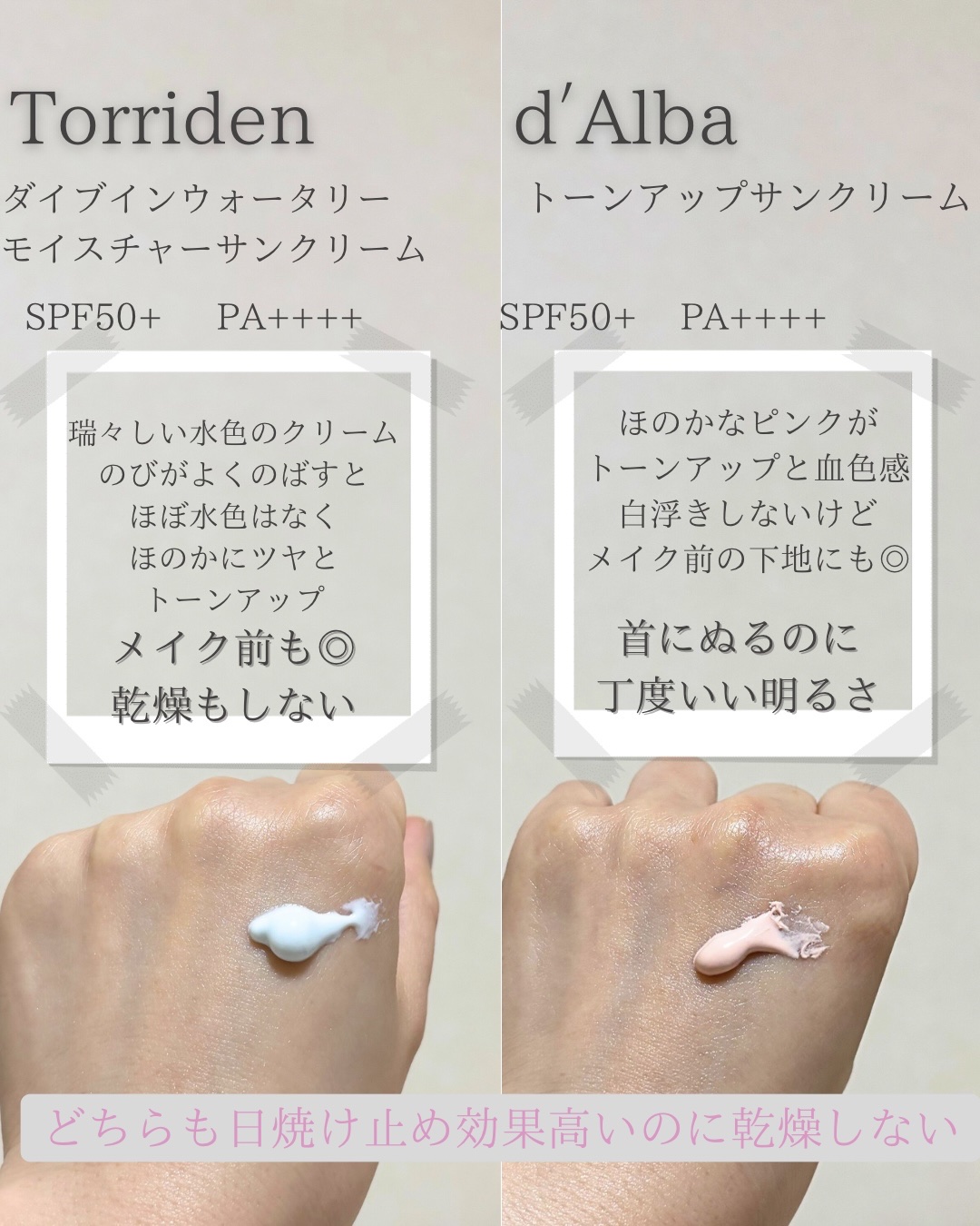 ダイブイン ウォータリーモイスチャーサンクリーム/Torriden/日焼け止めクリームを使ったクチコミ（2枚目）