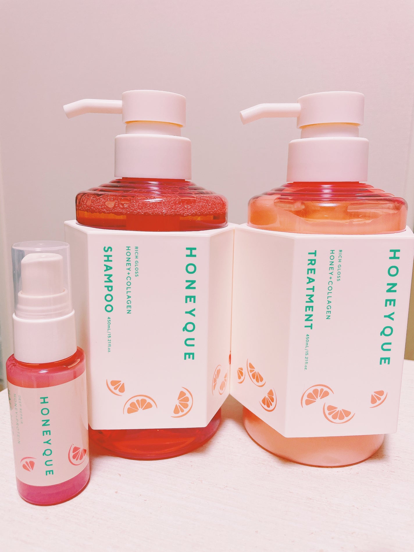 ハニーク リッチグロス ミニヘアミスト付き 限定キット(グレープフルーツの香り)/ハニーク/その他キットセットを使ったクチコミ(1枚目)