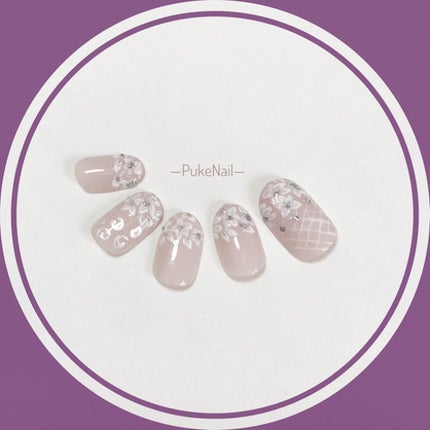プケネイル 保証あり はなよめ/PUKE NAIL/ネイルチップ・パーツを使ったクチコミ(3枚目)