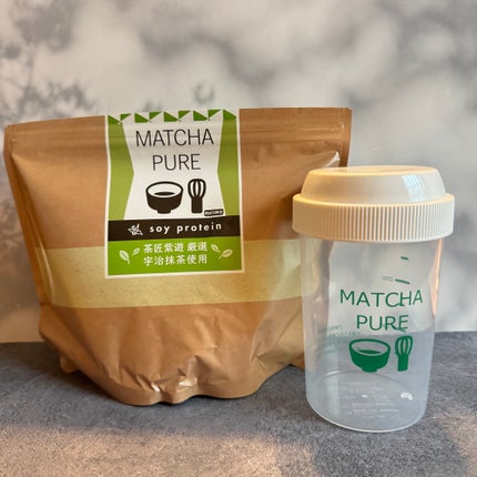 MATCHA PURE(プロテインパウダー)/ピュアパートナー/ソイプロテインを使ったクチコミ(1枚目)