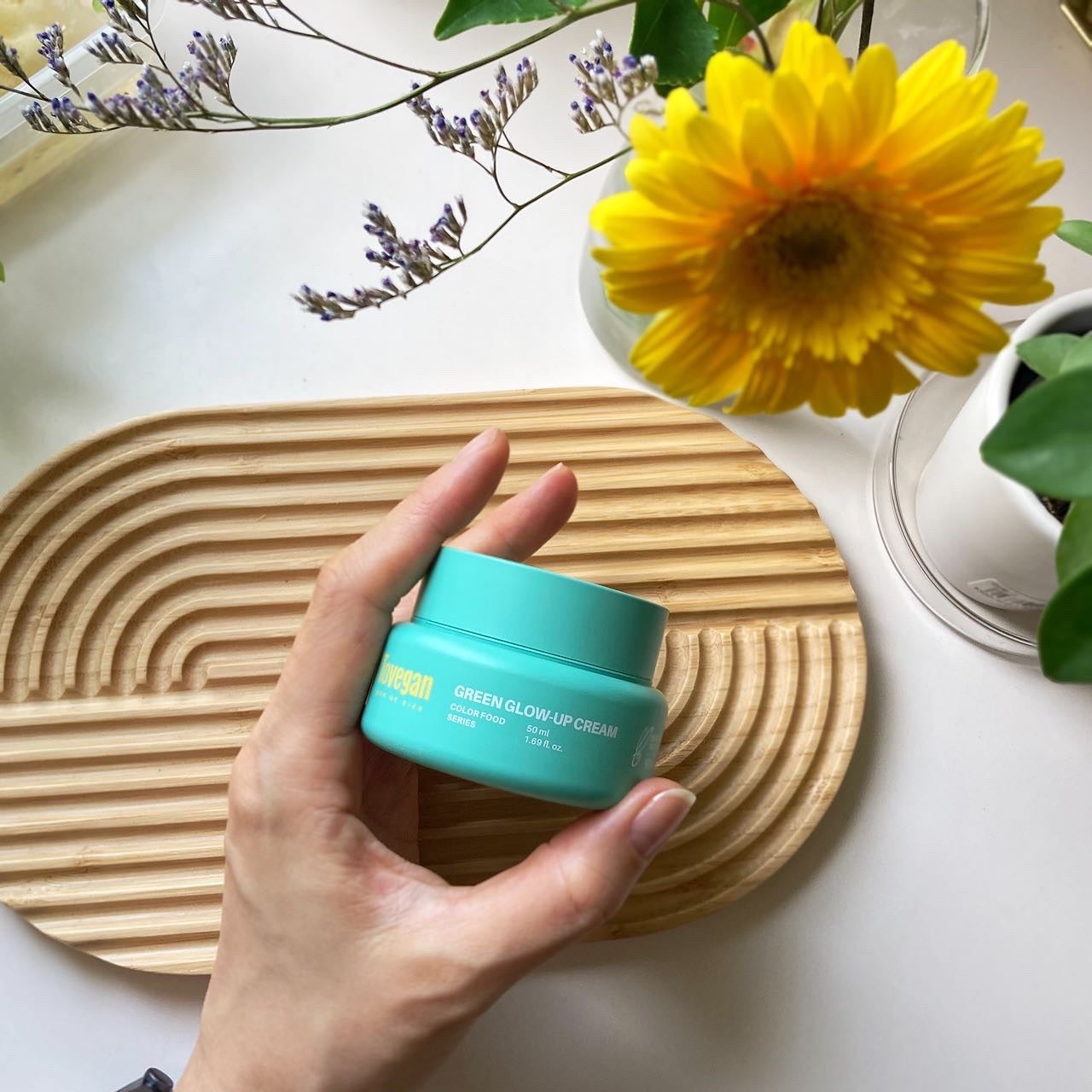 カラーフードシリーズグリーングロウアップクリーム/Tovegan/フェイスクリームを使ったクチコミ(2枚目)