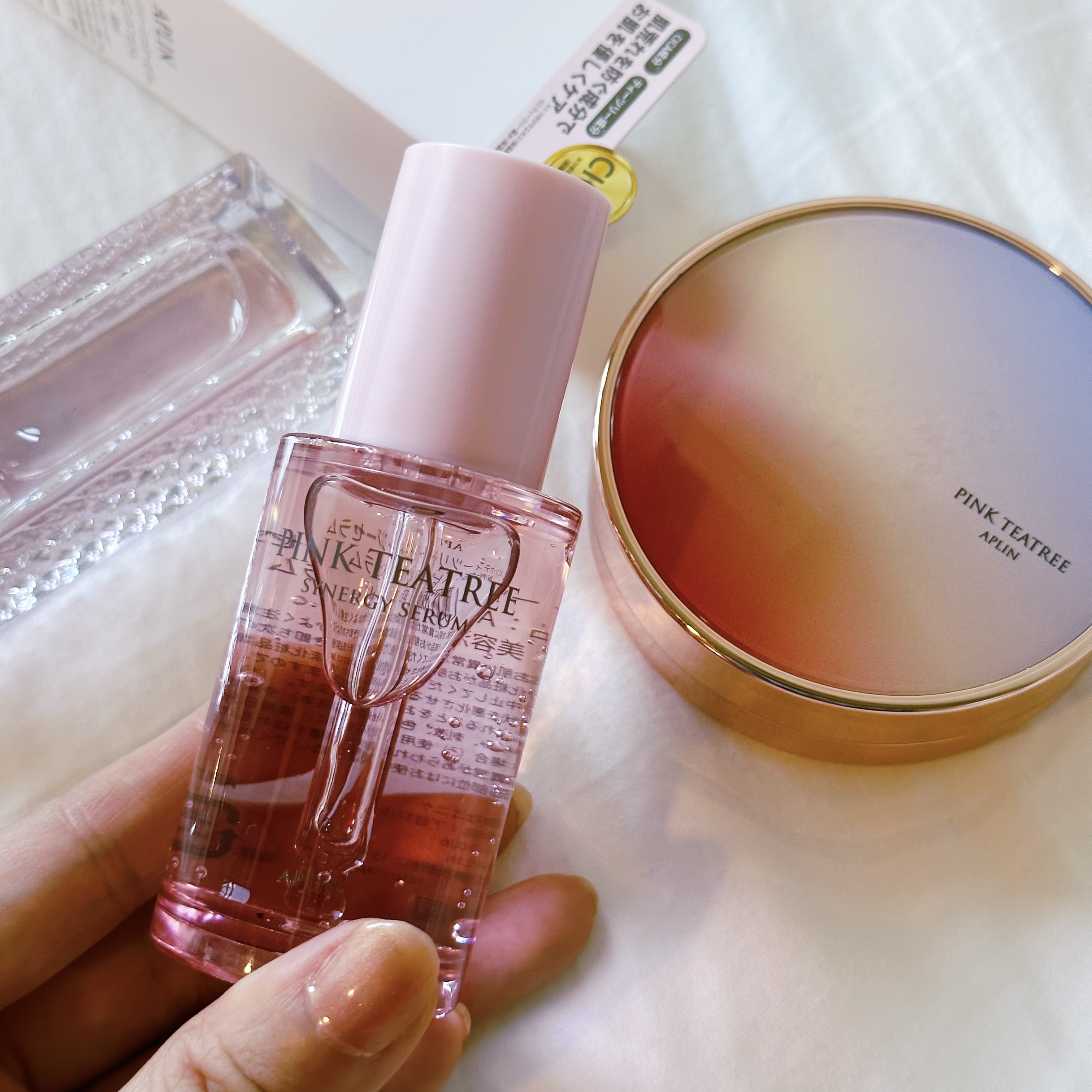 ピンクティーツリーシナジーセラム/APLIN/美容液を使ったクチコミ（1枚目）