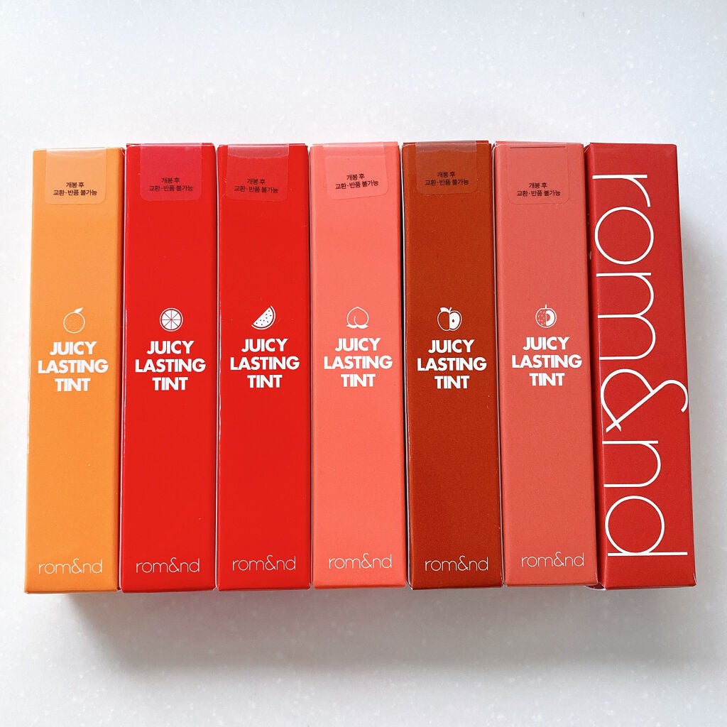 ジューシーラスティングティント/rom&nd/リップティントを使ったクチコミ(4枚目)