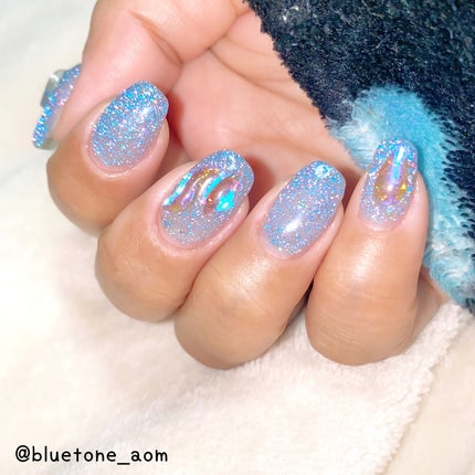 ⋆͛🦖⋆͛aomi on LIPS 「オリジナルフラッシュ前にマイネイルにやってたブルーのフラッシュ..」(4枚目)