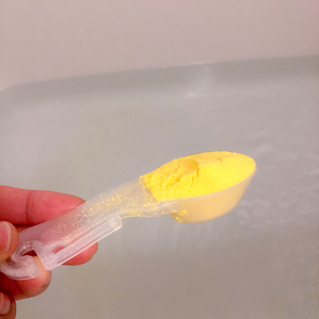 バスクリンマルシェ レモングラスの香り/バスクリン/無機塩系入浴剤を使ったクチコミ（2枚目）