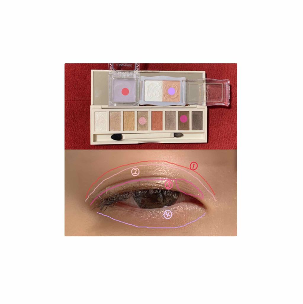 グロウツインカラー/キャンメイク/アイシャドウパレットを使ったクチコミ（3枚目）