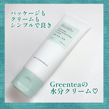 ラウンドアラウンド Greentea Mild Moisturizing Creamのクチコミ「
Round A Round
グリーンティー
弱酸性マイルド水分クリーム80ml

肌のクーリ.....」（1枚目）