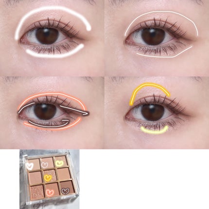 KEYBO FALL IN LOVE SHADOW PALETTE/keybo/アイシャドウパレットを使ったクチコミ(6枚目)