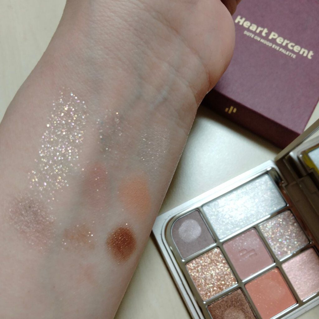 ドットオンムードアイパレット/Heart Percent/アイシャドウパレットを使ったクチコミ(3枚目)