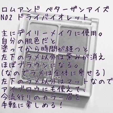 ベターザンアイズ/rom&nd/アイシャドウパレットを使ったクチコミ(3枚目)