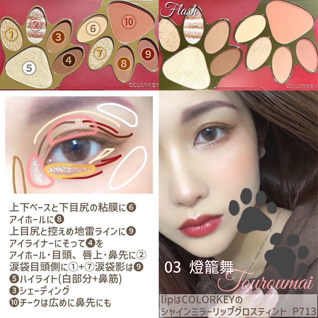 トラ十色アイシャドウパレット/COLORKEY/アイシャドウパレットを使ったクチコミ(1枚目)