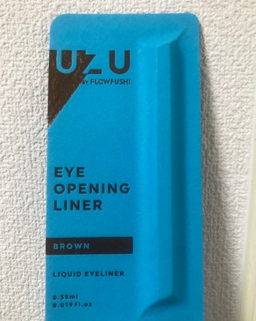 EYE OPENING LINER BROWN/UZU BY FLOWFUSHI/リキッドアイライナーを使ったクチコミ（1枚目）