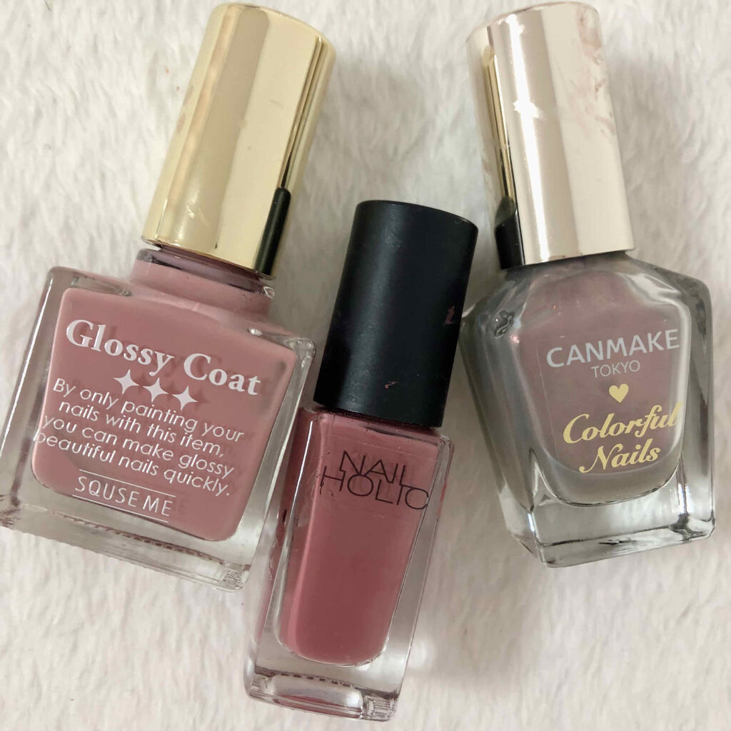 グロッシーコート モーヴピンク【旧】/スキューズミー/オールインワンネイルを使ったクチコミ（2枚目）