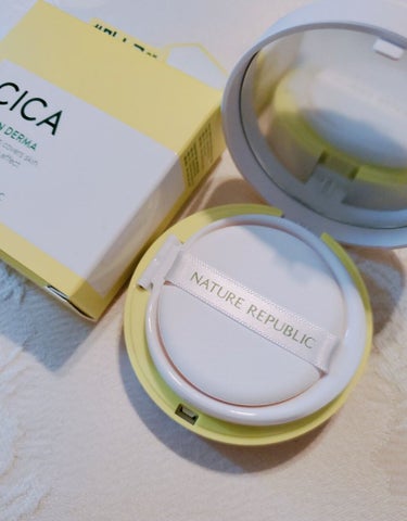 CICA GREEN DERMA The cushion covers skin with soothing effect/ネイチャーリパブリック/クッションファンデーションを使ったクチコミ（3枚目）