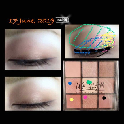 UR GLAM BLOOMING EYE COLOR PALETTE/U R GLAM/アイシャドウパレットを使ったクチコミ(1枚目)