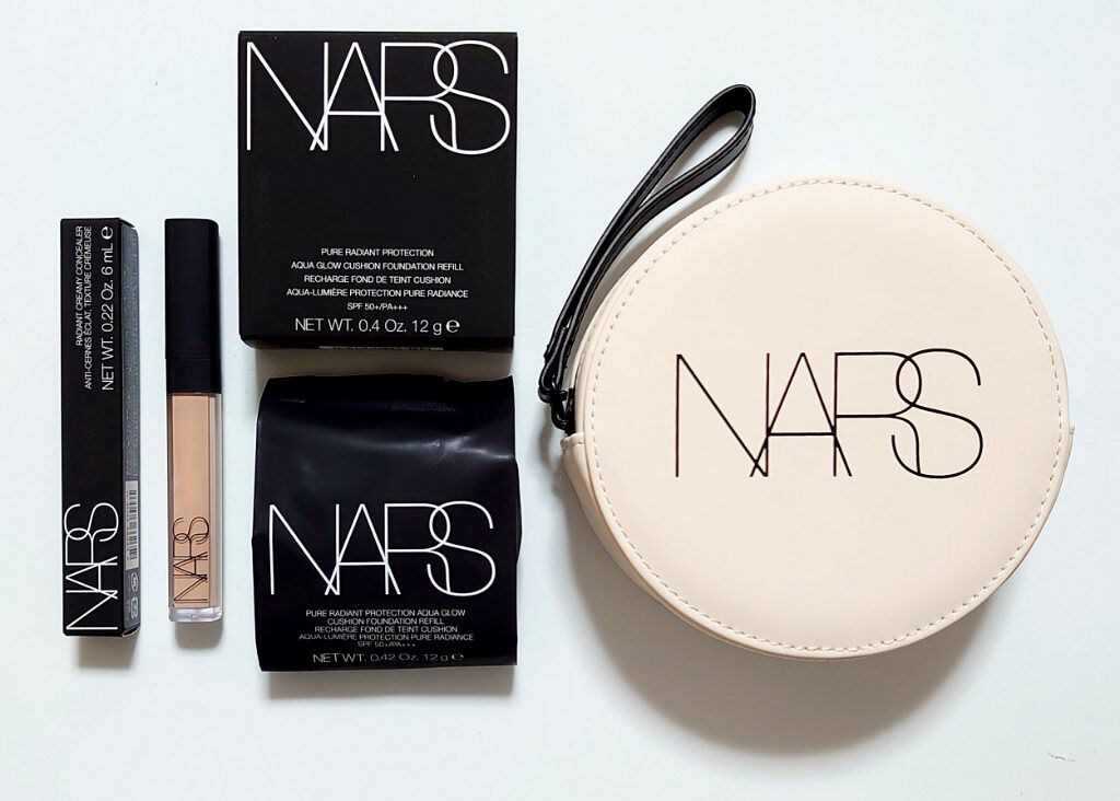 ピュアラディアントプロテクション アクアティックグロー クッションファンデーション SPF50+／PA+++ 00509/NARS/クッションファンデーションを使ったクチコミ（3枚目）
