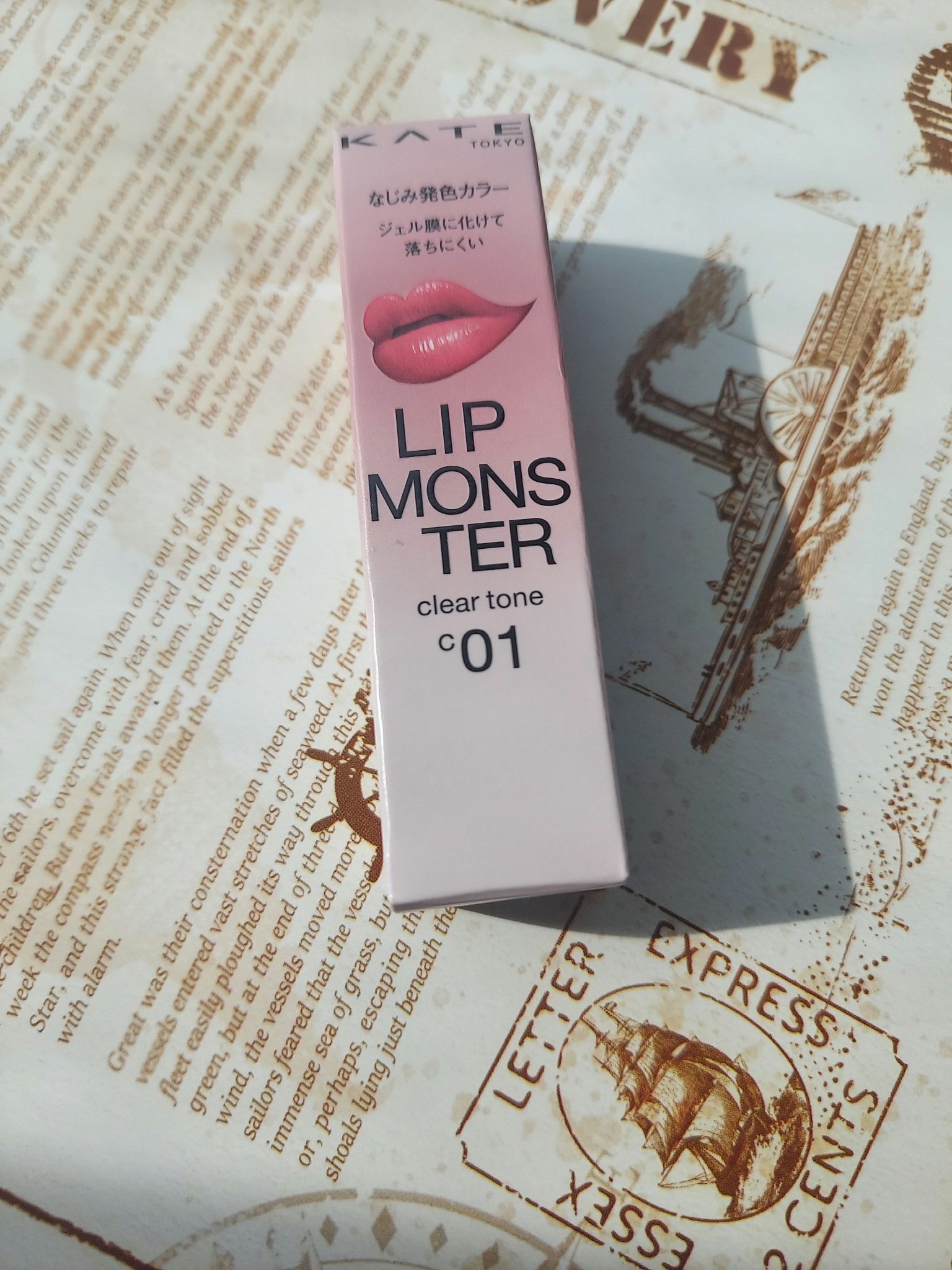 リップモンスター クリアトーン C01 炎化モンスター/KATE/口紅を使ったクチコミ（2枚目）