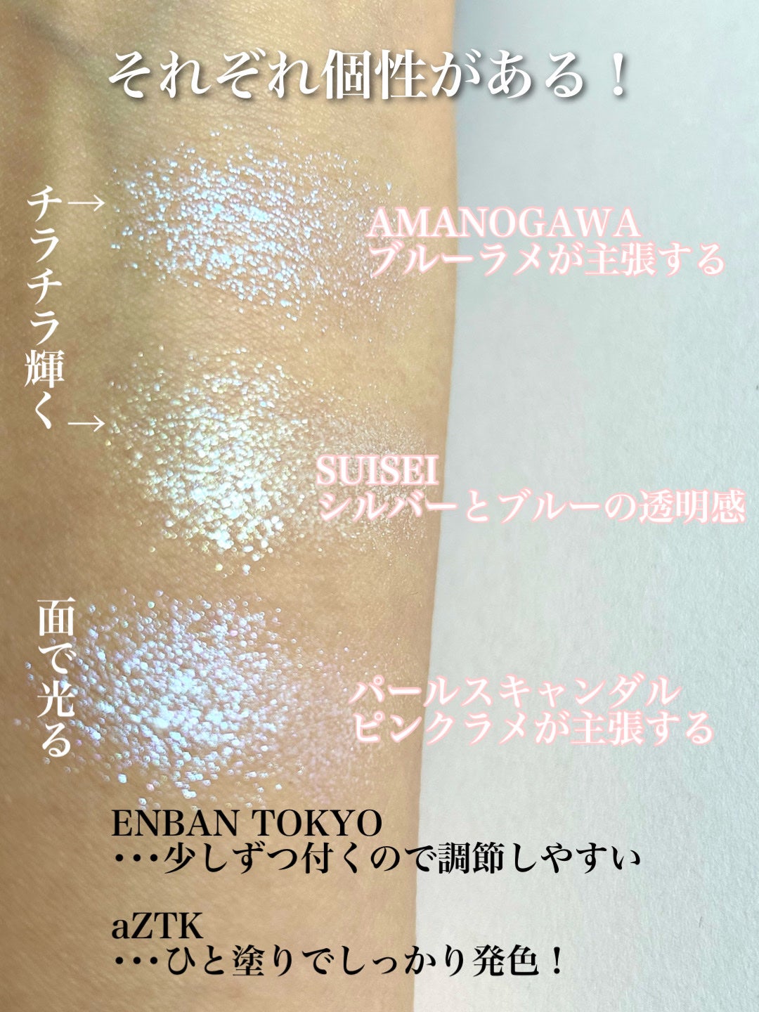マルチグリッターカラー/ENBAN TOKYO/単色アイシャドウを使ったクチコミ(5枚目)