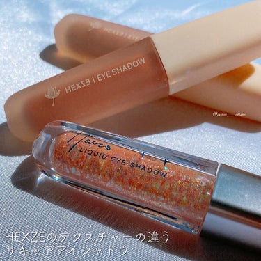 peach🍑 on LIPS 「リキッドアイシャドウでオレンジメイク🍊HEXZE様よりリキッド..」（3枚目）