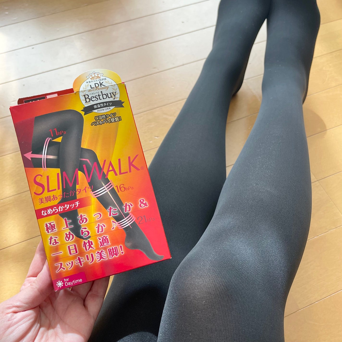 スリムウォーク 美脚あったかタイツ なめらかタッチ/SLIMWALK/着圧ソックス・レギンスを使ったクチコミ(1枚目)