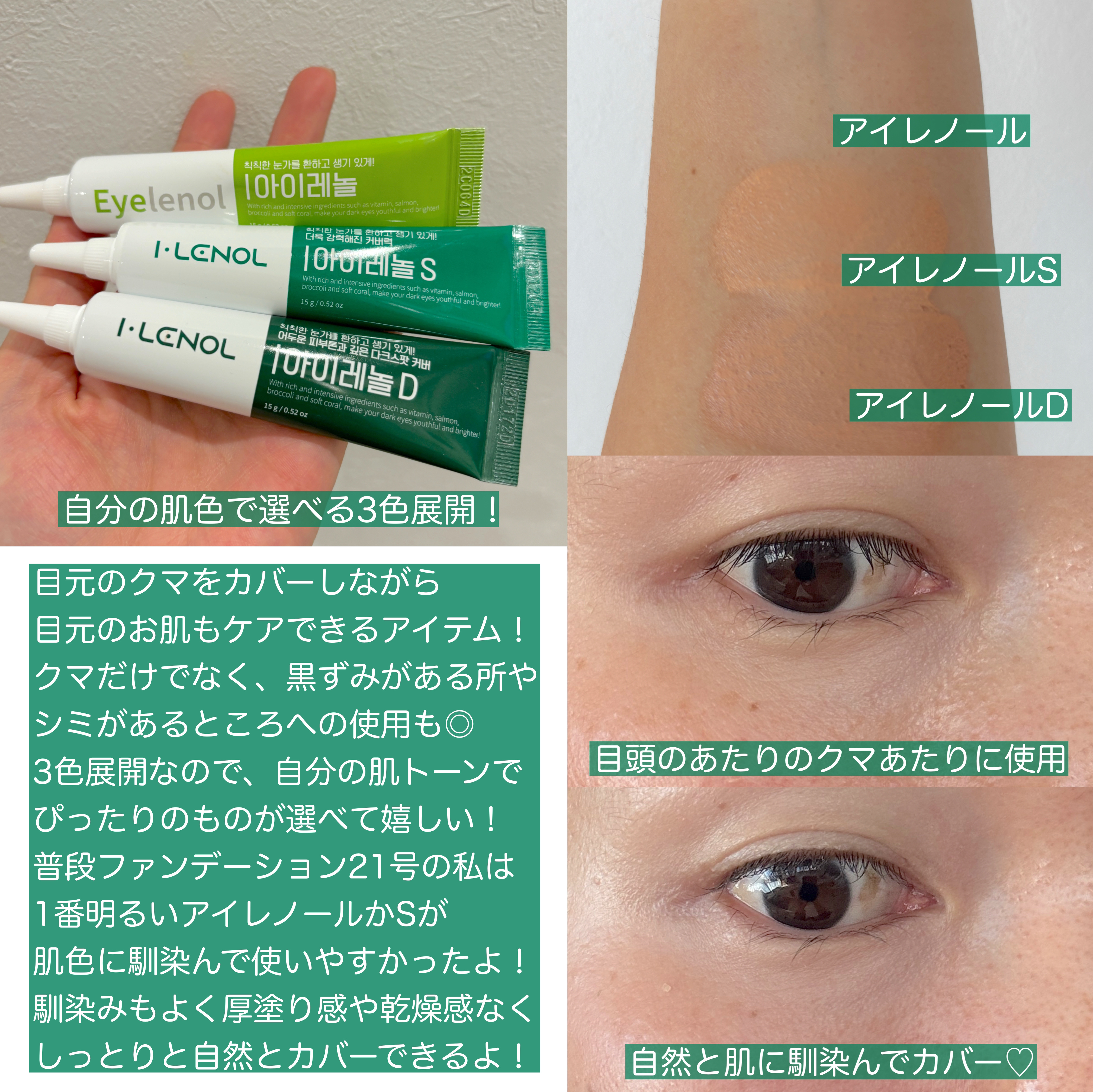 アイレノール クマクリーム/IRENOL/アイケア・アイクリームを使ったクチコミ（2枚目）