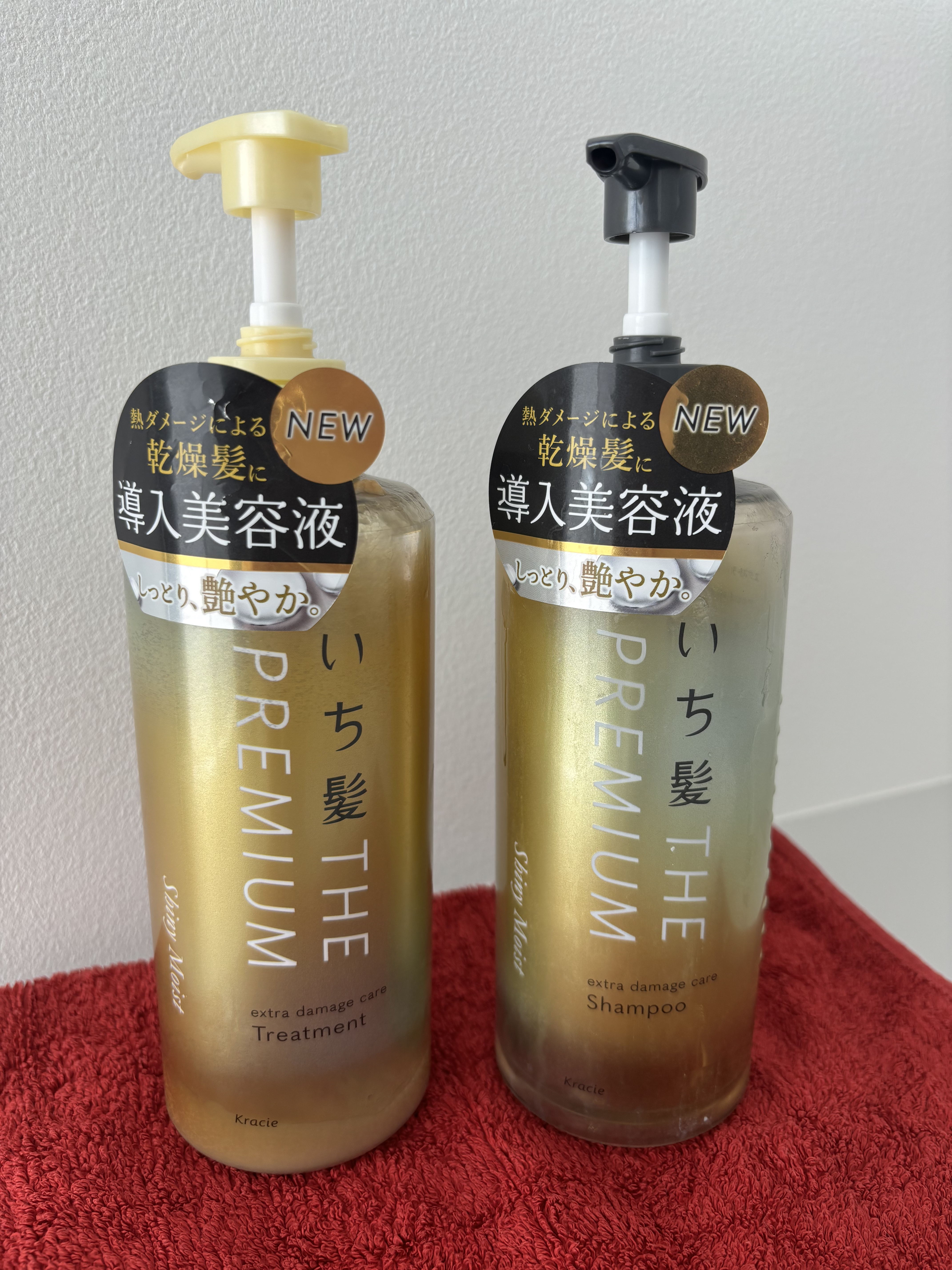 THE PREMIUM エクストラダメージケアシャンプー／トリートメント（シャイニーモイスト） トリートメント 詰替用 340g/いち髪/市販シャンプーを使ったクチコミ（1枚目）