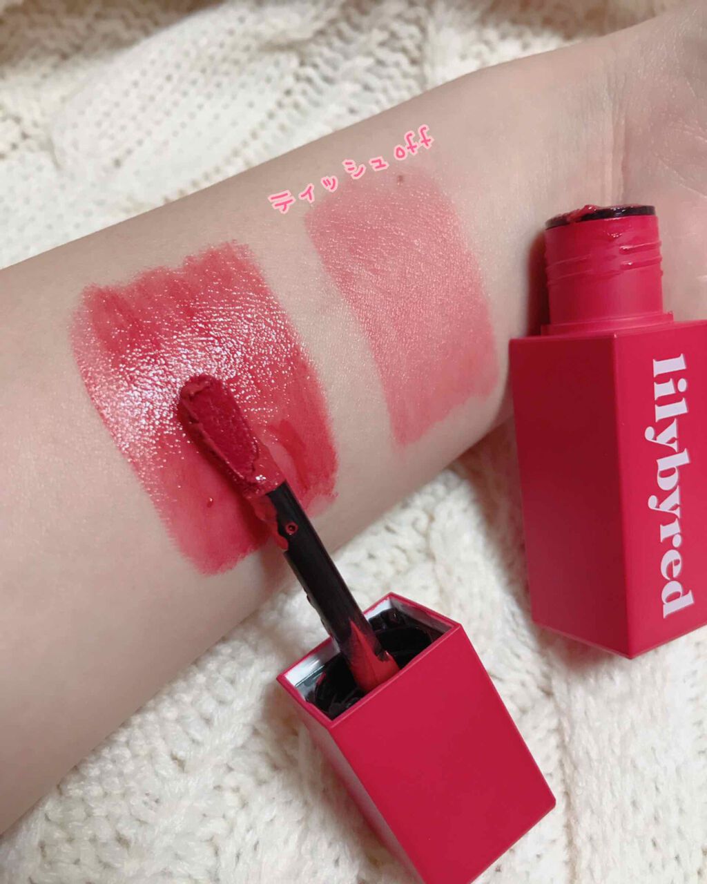 ブラッディライアー コーティングティント/lilybyred/リップティントを使ったクチコミ（2枚目）