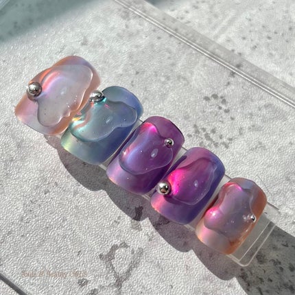 #カラフルネイル,#個性的ネイル,#個性派ネイル,#シンプルネイル,#凸凹ネイル,#韓国ネイル,#ニュアンスネイル,#春ネイル,#ぷっくりネイル,#ぷくぷくネイル,#立体ネイルのネイルデザイン